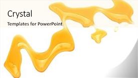  Presentation with octopus on isolated white - Presentation theme having fliud gold - sweet honey isolated on white background and a blonde colored foreground