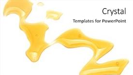  Presentation with honey - Slide set consisting of fliud gold - sweet honey isolated on white background and a white colored foreground