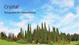  Presentation with landscape gardening - Colorful slide set enhanced with fllower - most romantic landscape park garden backdrop and a  colored foreground