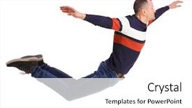  Presentation with gravity - Presentation design having float - side view of man background and a white colored foreground