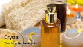  Presentation with serene - Cool new presentation with floating candles - spa massage and bath items backdrop and a  colored foreground