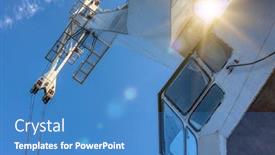  Presentation with crane - Colorful slide deck enhanced with floating-crane-on-the-river backdrop and a teal colored foreground