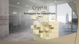  Presentation with creativity - Beautiful presentation featuring floating-cubes-innovation-and-creativity backdrop and a light gray colored foreground