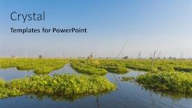  Presentation with barn - Presentation with floating-cucumber-and-other-vegetables background and a light blue colored foreground