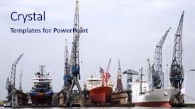  Presentation with dock - Audience pleasing presentation consisting of drydock - floating dock backdrop and a sky blue colored foreground