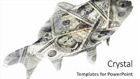  Presentation with costume - Beautiful theme featuring floating dollars - small fish in a dollar backdrop and a white colored foreground