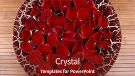  Presentation with fragrant - Audience pleasing slides consisting of floating fragrant rose petals in a handmade italian dish backdrop and a tawny brown colored foreground