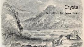  Presentation with central america - Theme featuring floating gardens in central america background and a light gray colored foreground