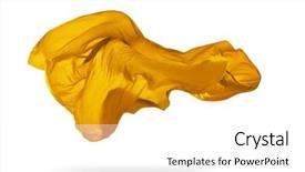  Presentation with image resolution - Slide deck enhanced with floating images - smooth elegant golden transparent cloth background and a white colored foreground