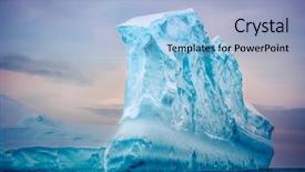  Presentation with antarctic - Amazing slide deck having floating in open ocean pastel backdrop and a light blue colored foreground