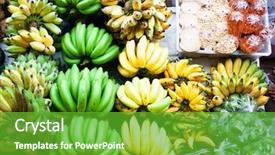  Presentation with floating - Theme having floating market - top view background and a shamrock green colored foreground