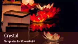 Presentation with lanterns - PPT layouts featuring floating paper lanterns background and a tawny brown colored foreground