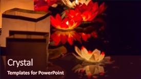  Presentation with lanterns - Theme having floating paper lanterns background and a tawny brown colored foreground