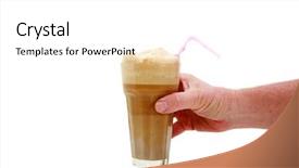  Presentation with root - Amazing slides having floating restaurant - human hand holds a root backdrop and a white colored foreground