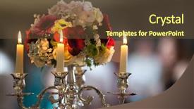  Presentation with wedding - Presentation theme consisting of floating restaurant - wedding table decoration background and a  colored foreground