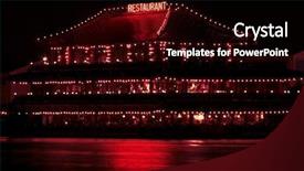  Presentation with amsterdam - Presentation with floating restaurant in amsterdam netherlands background and a  colored foreground