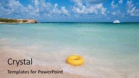  Presentation with treble clef watermark blue - Audience pleasing slides consisting of floating ring on blue clear backdrop and a soft green colored foreground