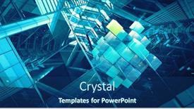  Presentation with floating - PPT layouts featuring floating-shiny-cube-network-mixed background and a ocean colored foreground