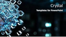  Presentation with floating - PPT theme with floating-shiny-cube-network-mixed background and a black colored foreground