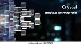  Presentation with floating - Slides consisting of floating-shiny-cube-network-mixed background and a black colored foreground