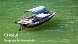  Presentation with lng - Cool new presentation theme with floating village near cat backdrop and a tawny brown colored foreground