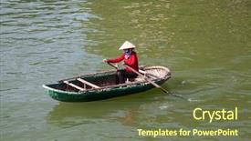  Presentation with lng - PPT theme with floating village near cat background and a tawny brown colored foreground