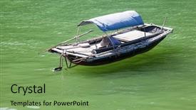  Presentation with lng - Slides featuring floating village near cat background and a seafoam green colored foreground