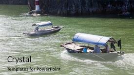  Presentation with lng - Beautiful slides featuring floating village near cat backdrop and a light gray colored foreground