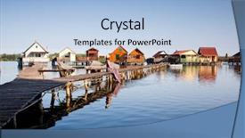  Presentation with hungary - Presentation enhanced with floating village on lake bokod background and a  colored foreground