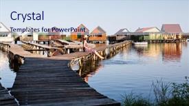  Presentation with lake sebu philippines - Presentation theme with floating village on lake bokod background and a  colored foreground