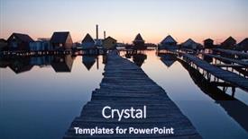  Presentation with model village - Amazing theme having floating village on lake bokod backdrop and a  colored foreground