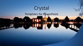  Presentation with floating solar farm - Cool new presentation with floating village on lake bokod backdrop and a teal colored foreground