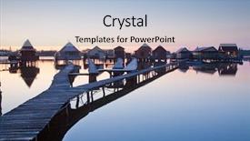  Presentation with hungary - Slides consisting of floating village on lake bokod background and a  colored foreground