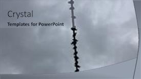  Presentation with wire less power transfer for solar power satelite - Slide deck having flock-of-bird-flying-over background and a light gray colored foreground