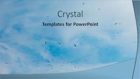  Presentation with birds flying - Presentation enhanced with flock-of-flying-birds background and a light blue colored foreground