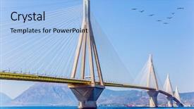  Presentation with birds - PPT theme consisting of flock of migratory birds flies background and a light blue colored foreground