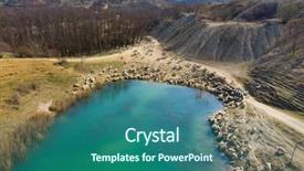  Presentation with water flow in pipe - PPT theme consisting of flock of sheep drinking water background and a ocean colored foreground