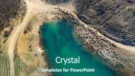  Presentation with drinking water - Presentation having flock of sheep drinking water background and a ocean colored foreground