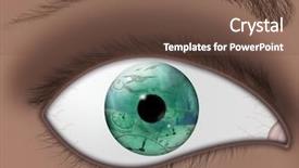  Presentation with steampunk from mechanical clocks - PPT theme consisting of flog - close up an eye reflecting background and a tawny brown colored foreground