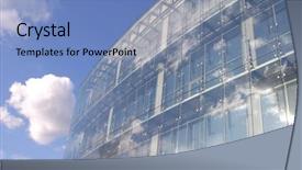  Presentation with steel - Slides enhanced with flog - house from a glass background and a  colored foreground