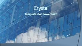  Presentation with steel - PPT theme featuring flog - house from a glass background and a  colored foreground