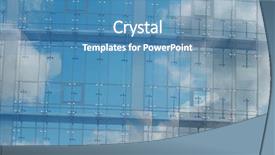  Presentation with steel - Presentation theme having flog - house from a glass background and a  colored foreground