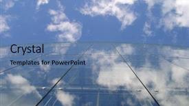  Presentation with steel - Cool new PPT layouts with flog - house from a glass backdrop and a  colored foreground