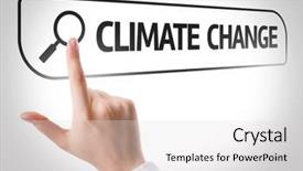  Presentation with climate change - Theme with warning flood level - climate change written in search background and a light gray colored foreground
