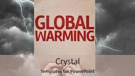  Presentation with global warming - Cool new slides with tornado damage - global warming card backdrop and a mint green colored foreground