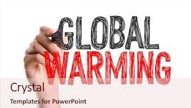  Presentation with flood - Audience pleasing slide set consisting of warning flood level - hand with marker writing backdrop and a lemonade colored foreground