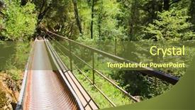  Presentation with oak - Beautiful PPT theme featuring cup of tea with cake isolated on white backdrop and a soft green colored foreground