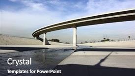  Presentation with los angeles - Cool new PPT theme with urban floods - scenic los angeles as it backdrop and a dark gray colored foreground