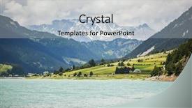  Presentation with tower - PPT theme consisting of flood images - image of the church tower background and a  colored foreground