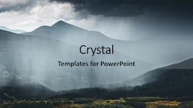  Presentation with rainfall - Colorful theme enhanced with flood images - powerful heavy rainfall location carpathian backdrop and a light gray colored foreground